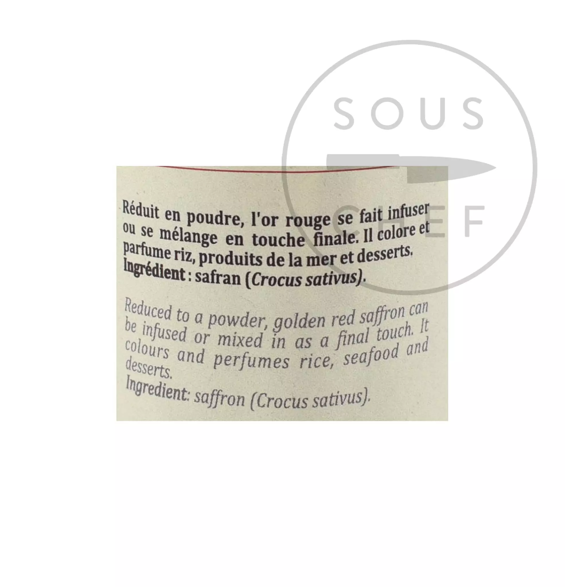 Terre Exotique Saffron Powder 0.5g 4 Terre Exotique Saffron Powder 0.5g