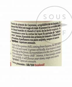 Ingredients Terre Exotique Wiri Wiri Chilli Pepper 20g 11 Ingredients Terre Exotique Wiri Wiri Chilli Pepper 20g