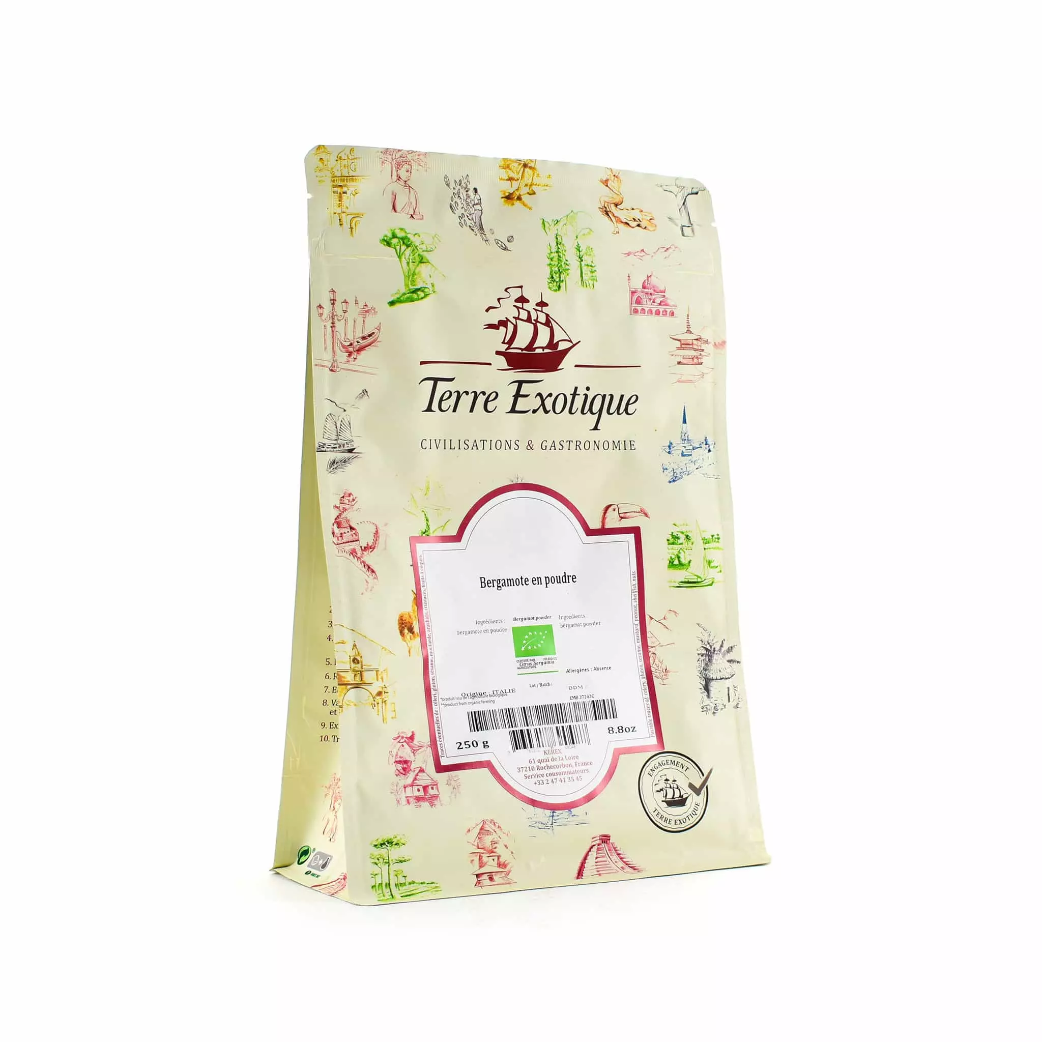 Terre Exotique Organic Bergamot Powder 250g Ingredients 3 Terre Exotique Organic Bergamot Powder 250g Ingredients