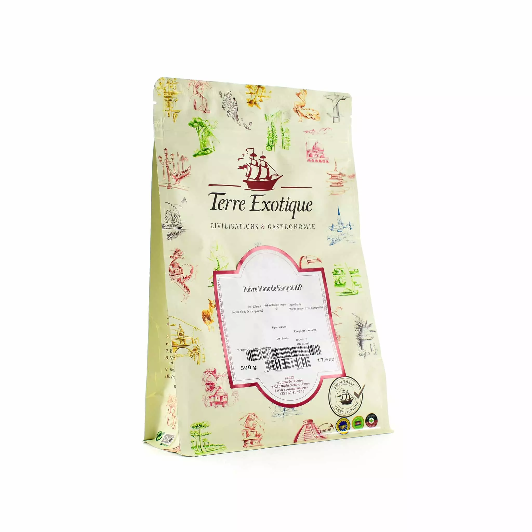 Terre Exotique White Kampot Pepper IGP 500g 3 Terre Exotique White Kampot Pepper IGP 500g
