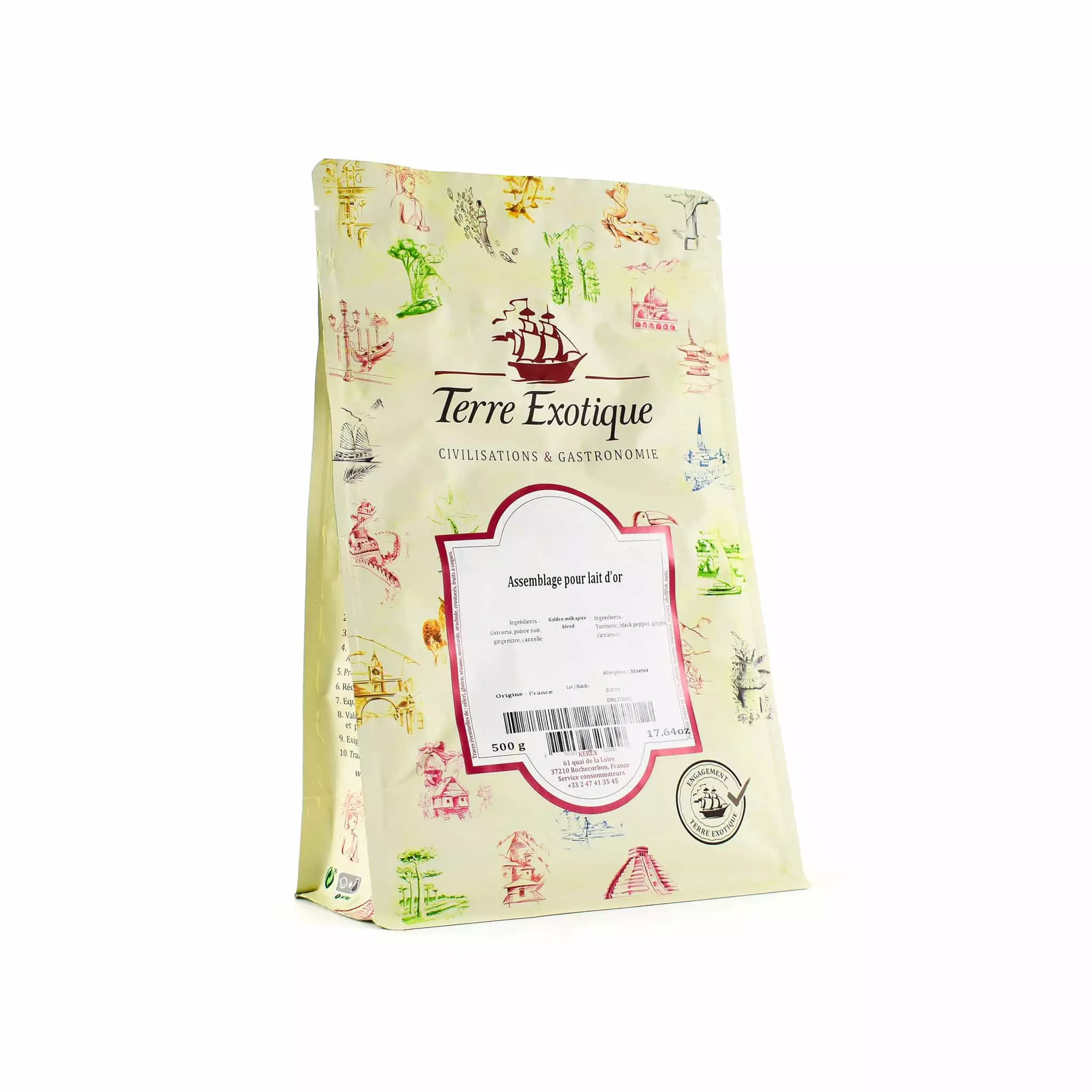 Terre Exotique Golden Milk Spice Blend 500g Ingredients 3 Terre Exotique Golden Milk Spice Blend 500g Ingredients
