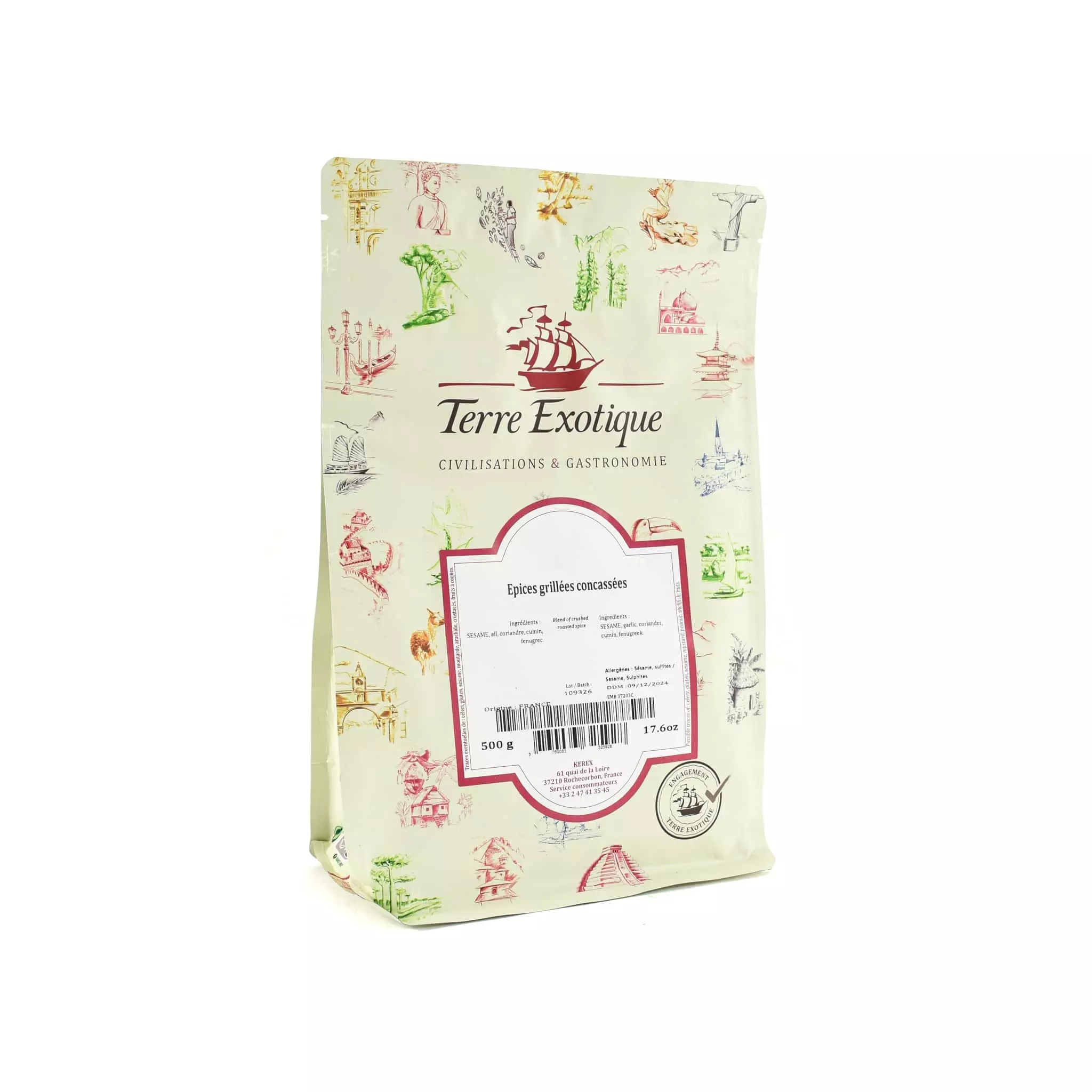 Ingredients Terre Exotique Blend Of Crushed Roasted Spices 500g 3 Ingredients Terre Exotique Blend Of Crushed Roasted Spices 500g