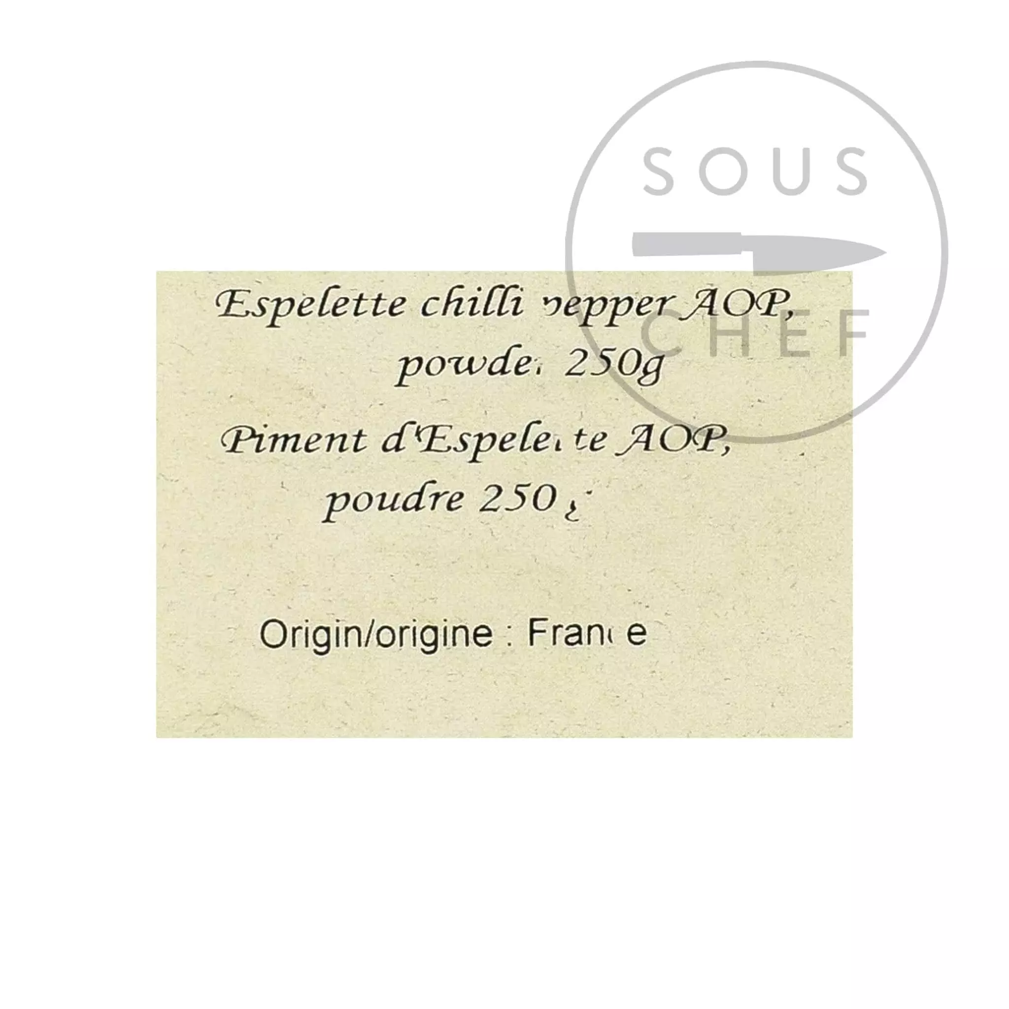 Terre Exotique Espelette Chili Pepper DOP 250g Ingredients 5 Terre Exotique Espelette Chili Pepper DOP 250g Ingredients