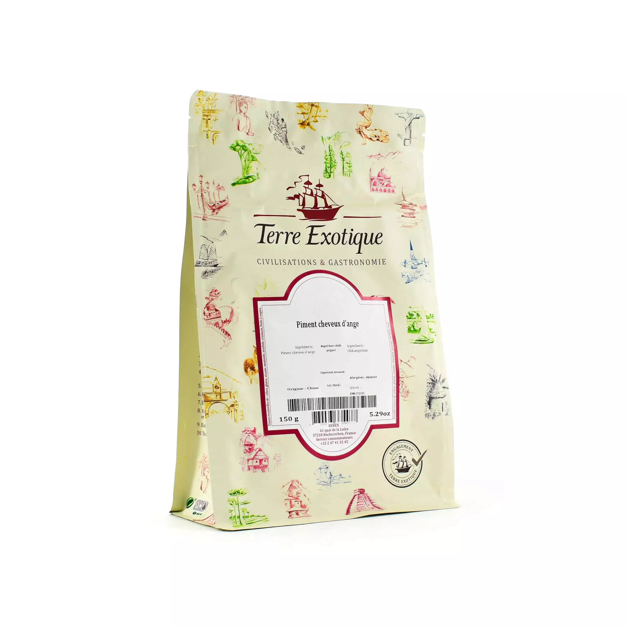 Ingredients Terre Exotique Angel Hair Chilli Pepper 150g 3 Ingredients Terre Exotique Angel Hair Chilli Pepper 150g
