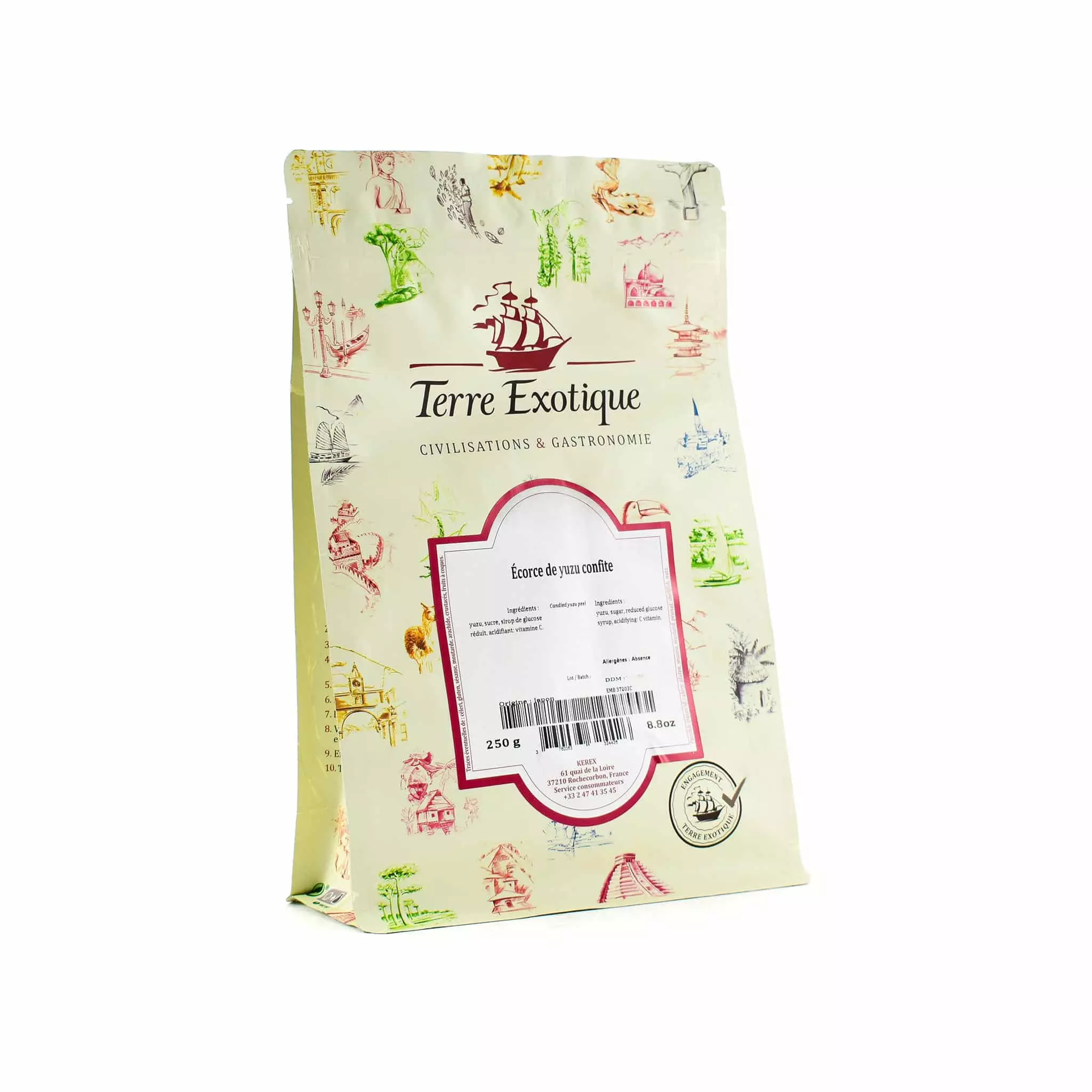 Terre Exotique Candied Yuzu Peel 250g Ingredients 3 Terre Exotique Candied Yuzu Peel 250g Ingredients