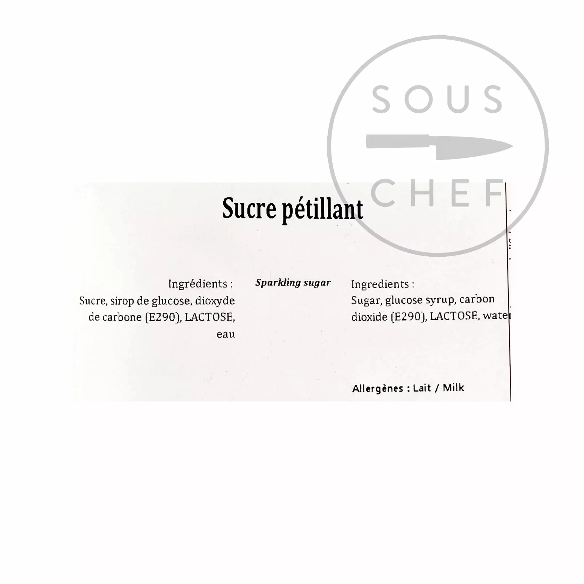 Terre Exotique Sparkling Sugar 1kg Ingredients 5 Terre Exotique Sparkling Sugar 1kg Ingredients