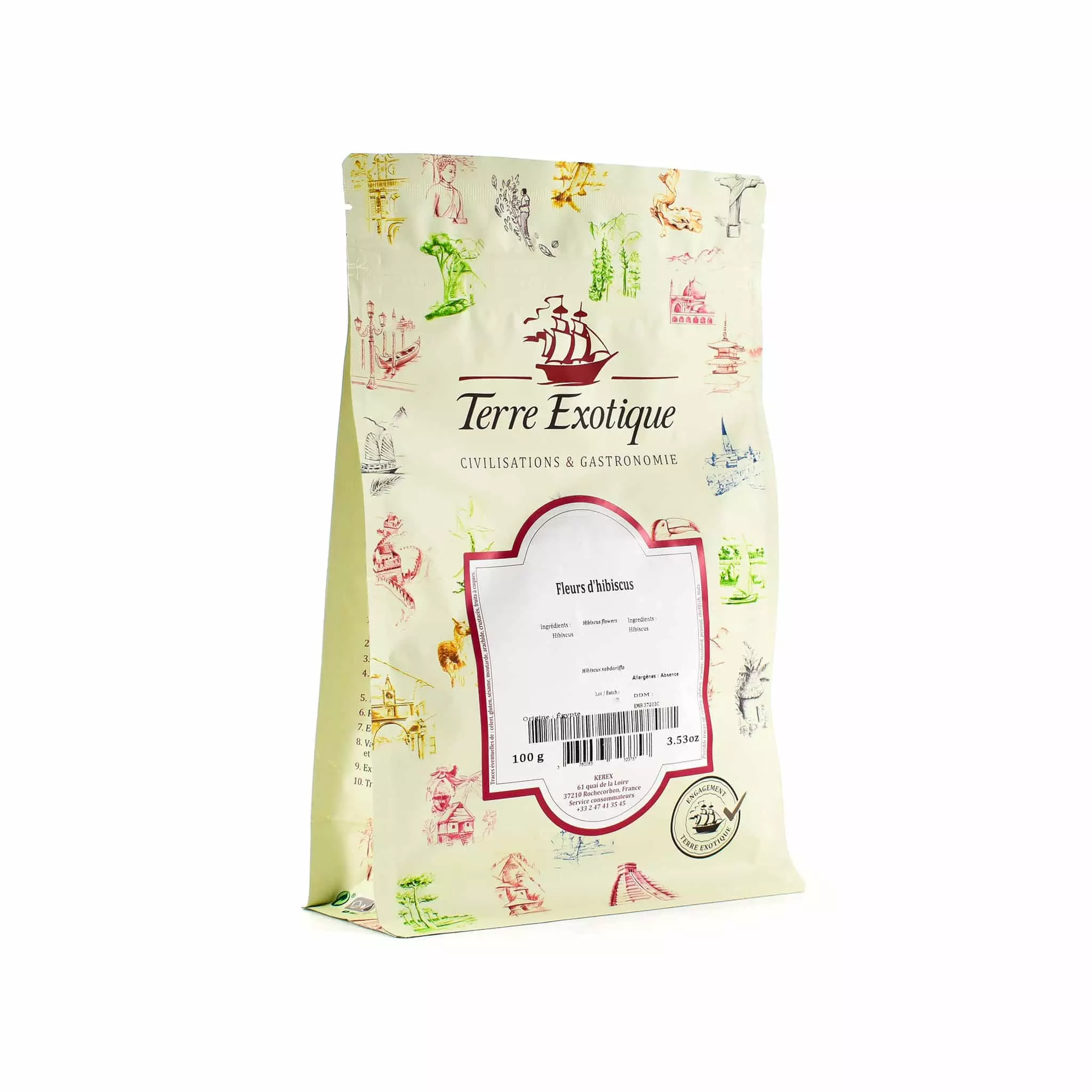 Terre Exotique Hibiscus Flowers 100g Ingredients 3 Terre Exotique Hibiscus Flowers 100g Ingredients