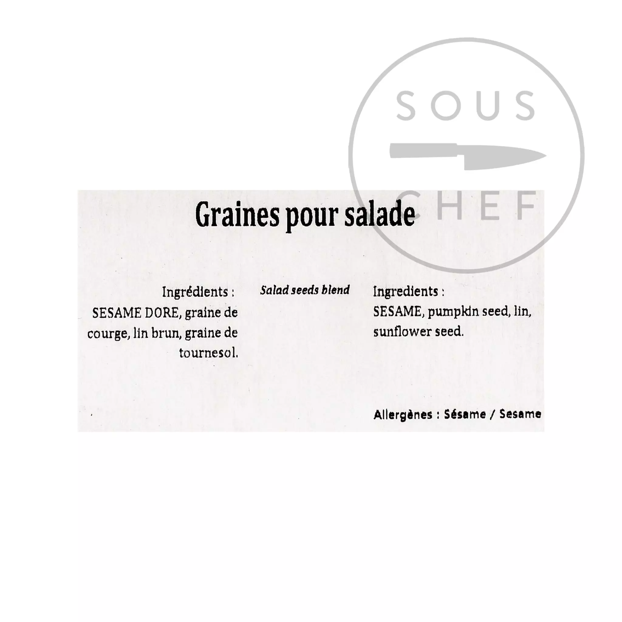 Terre Exotique Salad Seeds Blend 500g 5 Terre Exotique Salad Seeds Blend 500g