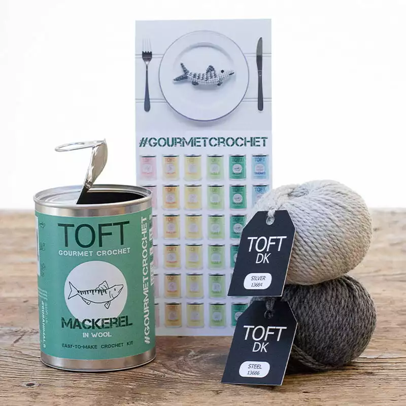 Toft Mackerel In A Tin Gourmet Crochet Kit Gifts 5 Toft Mackerel In A Tin Gourmet Crochet Kit Gifts