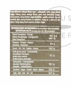 Desideri Chocolate Covered Cantuccini Di Prato 180g Ingredients