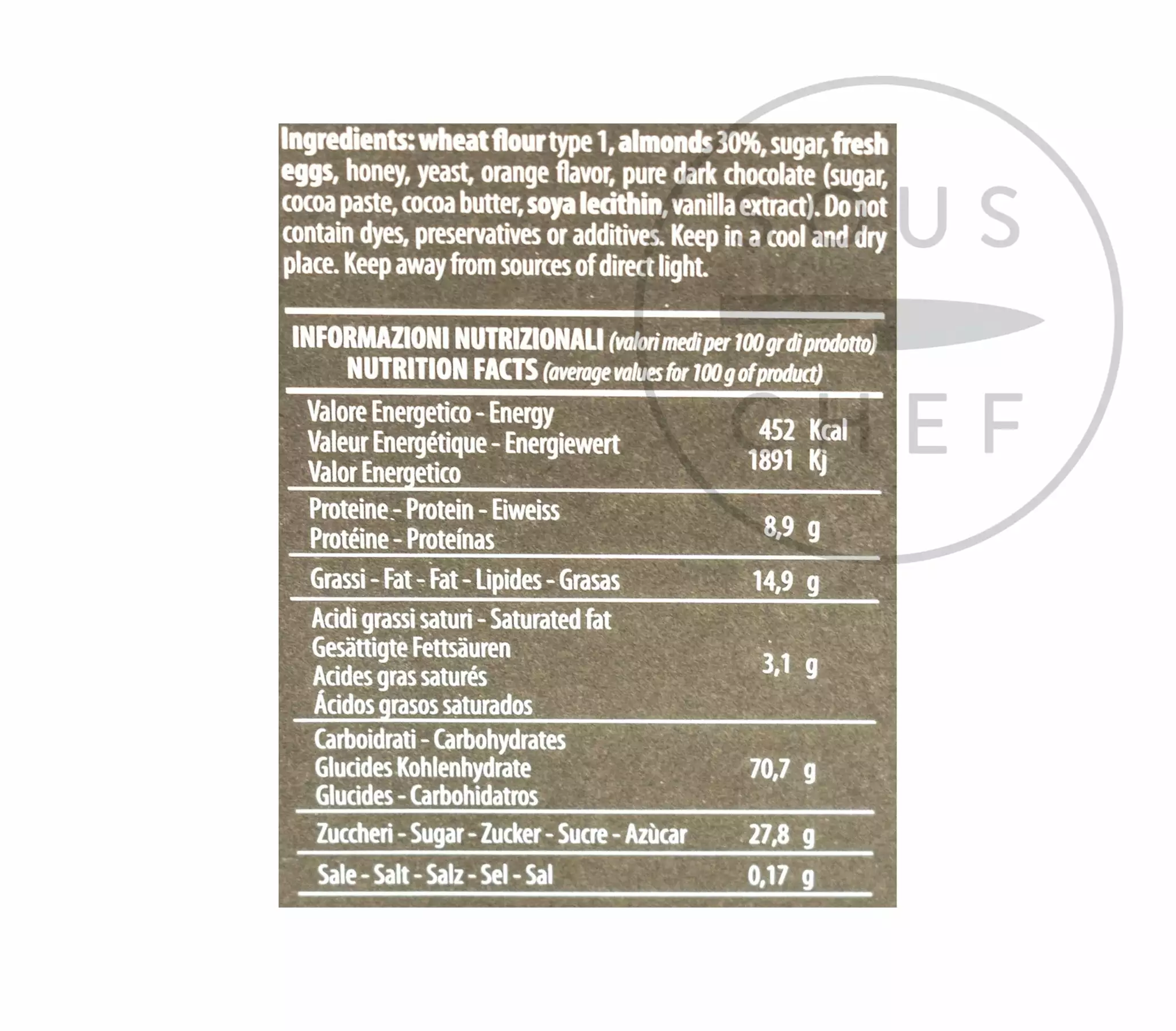 Desideri Chocolate Covered Cantuccini Di Prato 180g Ingredients 4 Desideri Chocolate Covered Cantuccini Di Prato 180g Ingredients