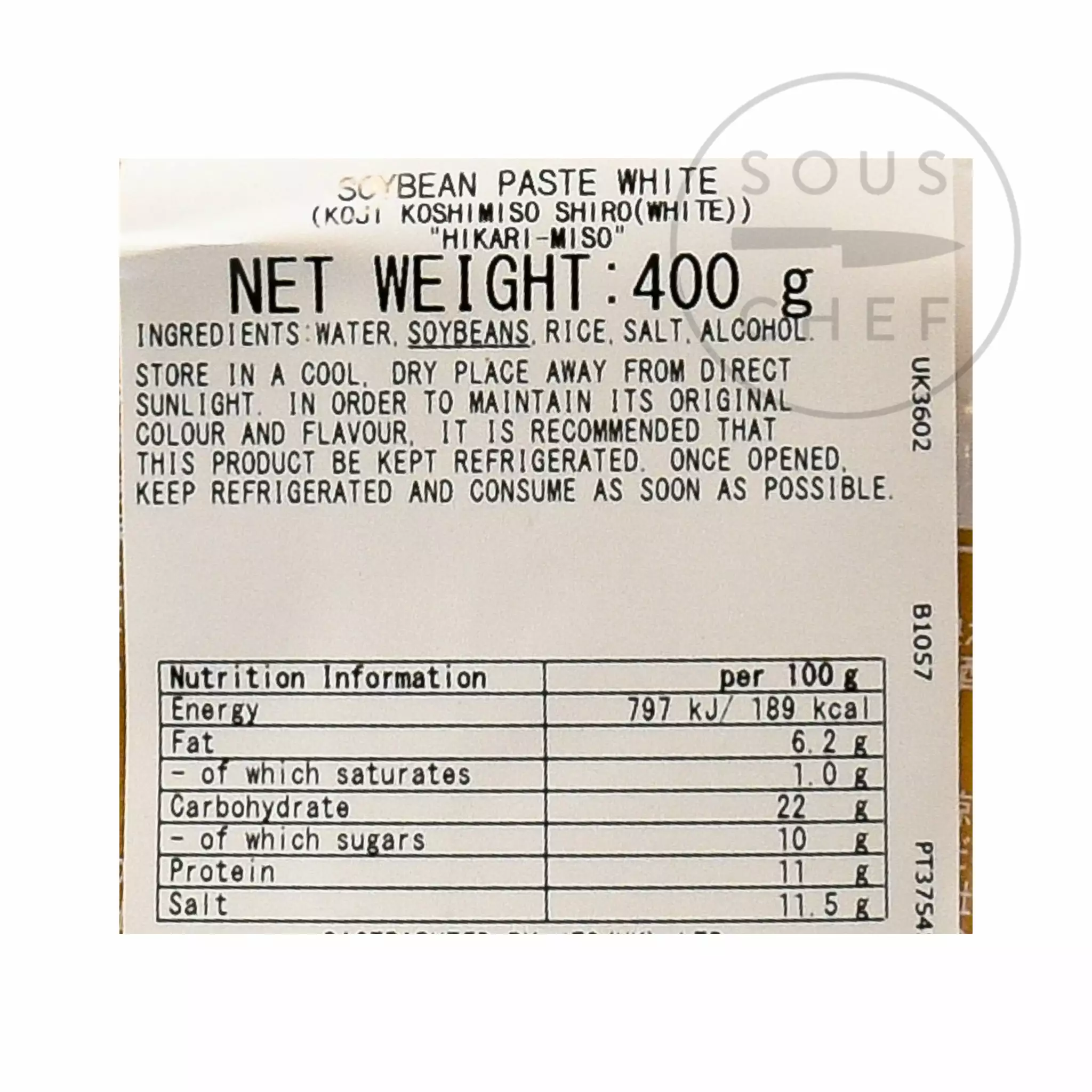 Hikari White Miso 400g Ingredients 5 Hikari White Miso 400g Ingredients