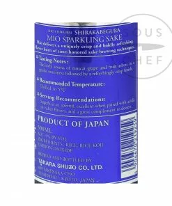 Ingredients Shochikubai Mio Sparkling Sake 300ml