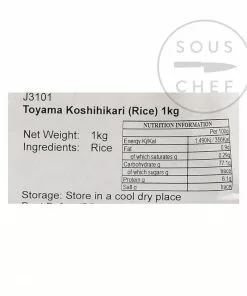 Ingredients Toyama Koshihikari Japanese Grown Rice 1kg 6 Ingredients Toyama Koshihikari Japanese Grown Rice 1kg