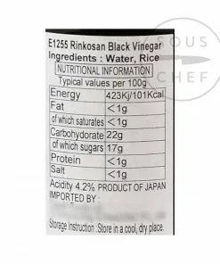 Rinkosan Black Vinegar 360ml Ingredients 7 Rinkosan Black Vinegar 360ml Ingredients