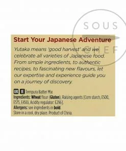 Yutaka Tempura Batter Mix 150g Ingredients