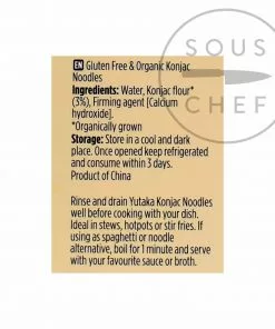 Yutaka Organic Konjac Noodles 200g Ingredients