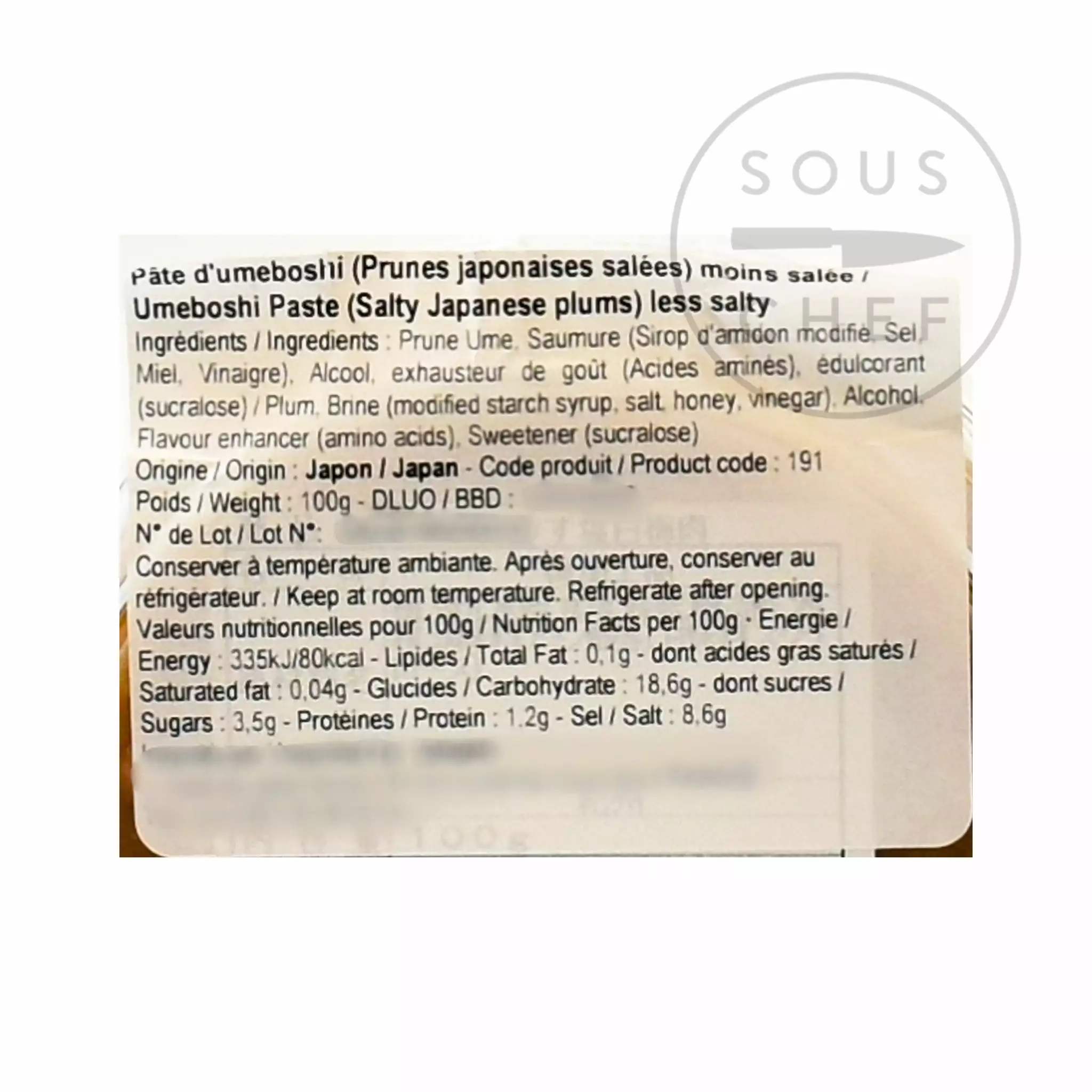 Japanese Ingredients Umeboshi Paste 100g Ingredients 5 Japanese Ingredients Umeboshi Paste 100g Ingredients