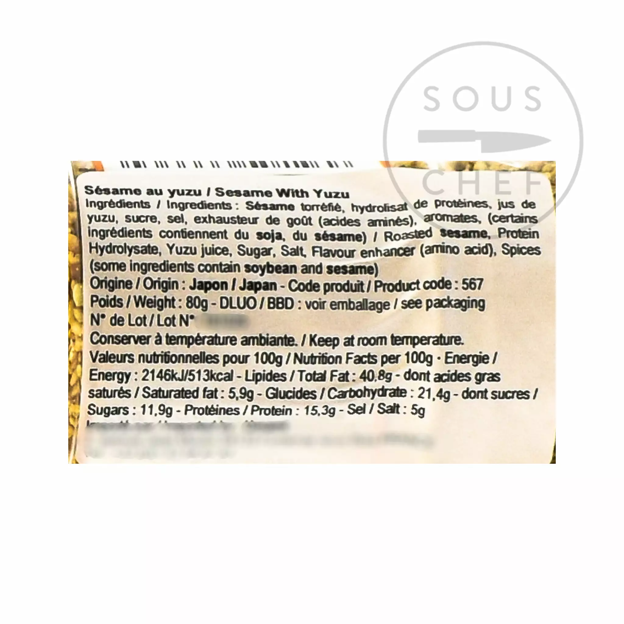 Toho Yuzu Roasted Sesame Seeds 80g 5 Toho Yuzu Roasted Sesame Seeds 80g