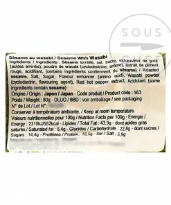 Toho Roasted Sesame Seeds With Wasabi 80g