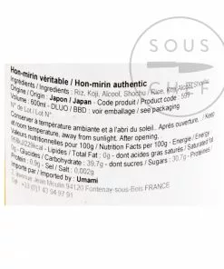 Ingredients Kankyo Shuzo Premium Hon Mirin 600ml 5 Ingredients Kankyo Shuzo Premium Hon Mirin 600ml