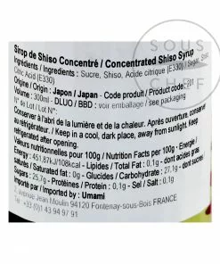 Tonami Shoyu Ingredients Concentrated Shiso Syrup 300ml 5 Tonami Shoyu Ingredients Concentrated Shiso Syrup 300ml