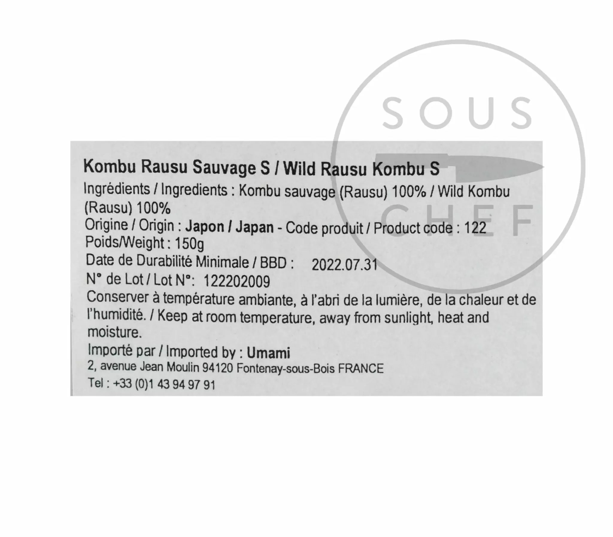 Sauvage Rausu Kombu For Dashi 150g Ingredients 4 Sauvage Rausu Kombu For Dashi 150g Ingredients