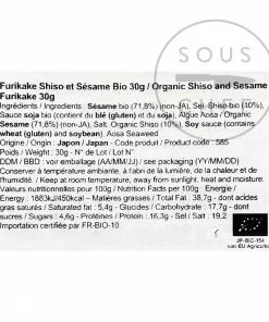 Wadaman Organic Shiso & Sesame Furikake 30g Ingredients