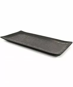 Tableware Black Melamine Rectangle Serving Plate 30x15cm