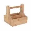 Viejovalle Bamboo Condiment Caddy With Handle Tableware 2 Viejovalle Bamboo Condiment Caddy With Handle Tableware