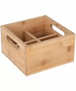 Viejovalle Tableware Bamboo Condiment Caddy 4 Slot