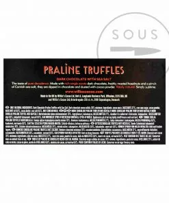 Willie's Cacao Praline Truffles Dark Chocolate With Sea Salt 110g