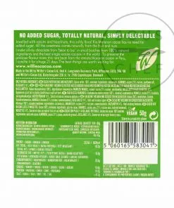 Ingredients Willie's Cacao Raisin & Hazelnut 100% Dark Chocolate 50g