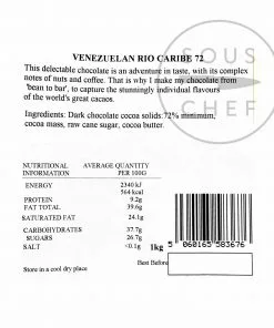 Willie's Cacao Rio Caribe 72% Venezuelan Chef's Drops 1kg
