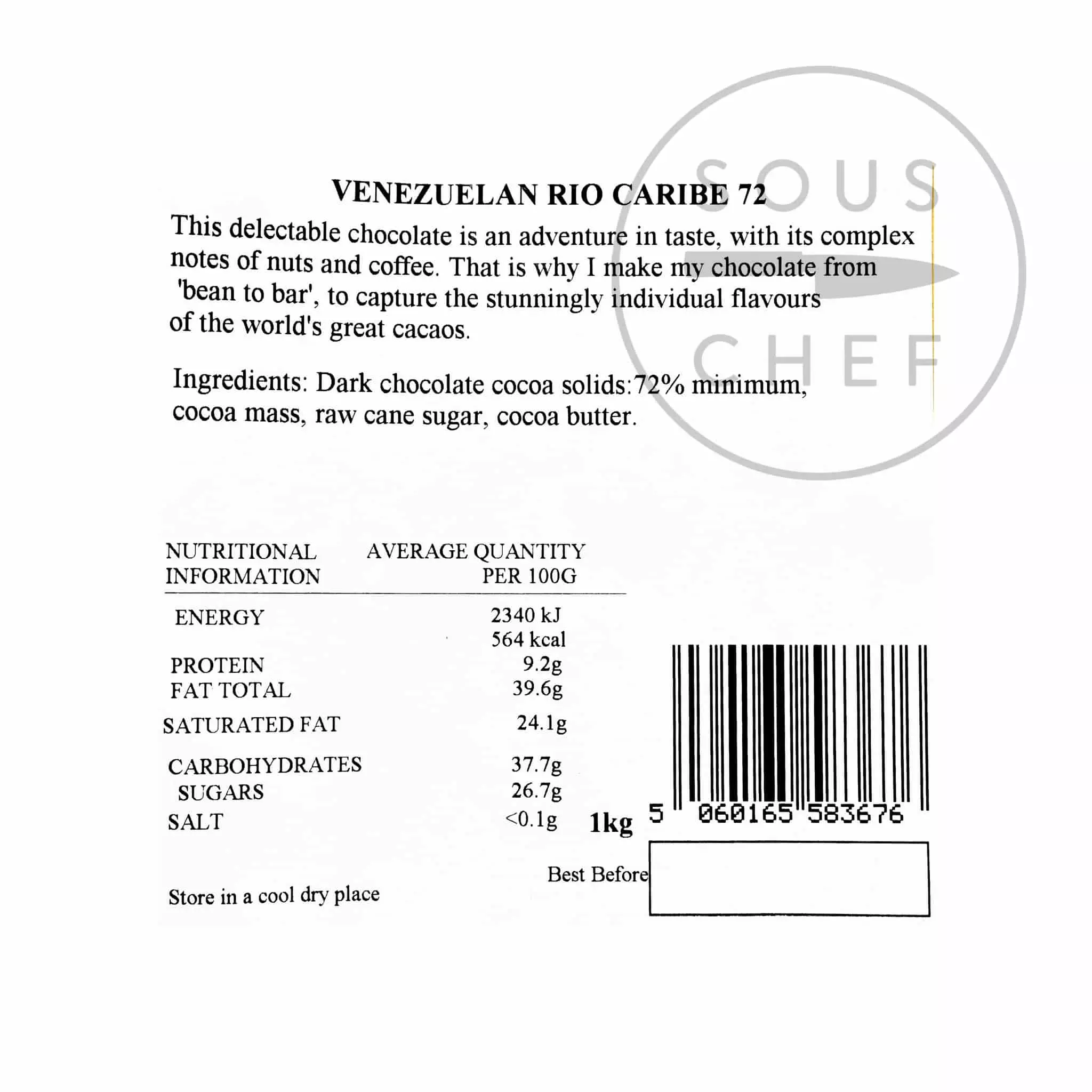 Willie's Cacao Rio Caribe 72% Venezuelan Chef's Drops 1kg 4 Willie's Cacao Rio Caribe 72% Venezuelan Chef's Drops 1kg