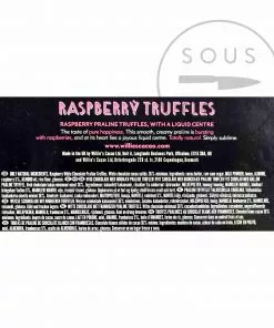 Ingredients Willie's Cacao Liquid Centre Raspberry Truffles 110g