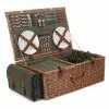 Willow Direct Tweed Picnic Hamper For 4 Green