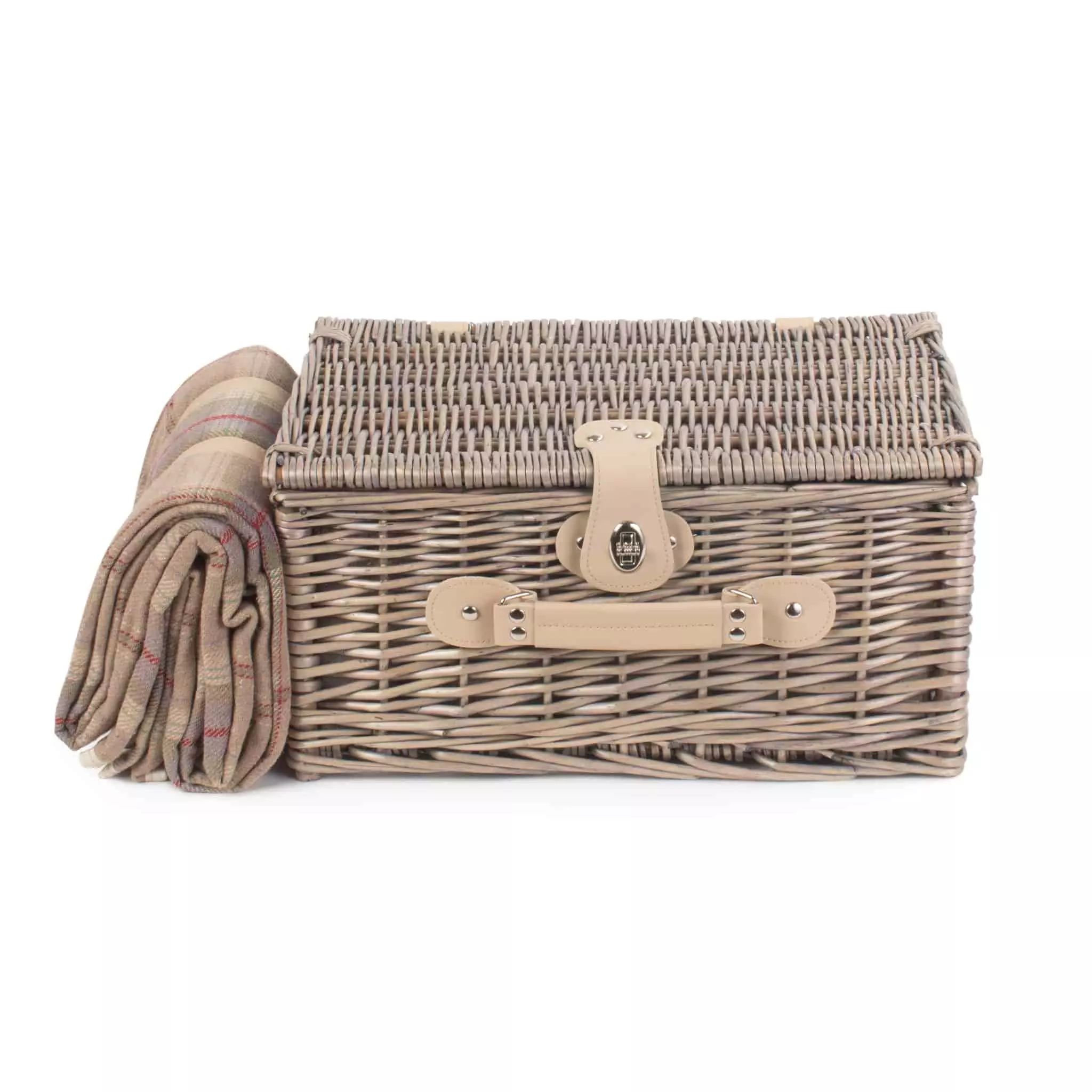 Willow Direct Tartan Picnic Hamper For 2 Lavender 7 Willow Direct Tartan Picnic Hamper For 2 Lavender