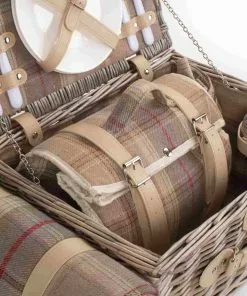 Willow Direct Tartan Picnic Hamper For 2 Lavender 13 Willow Direct Tartan Picnic Hamper For 2 Lavender