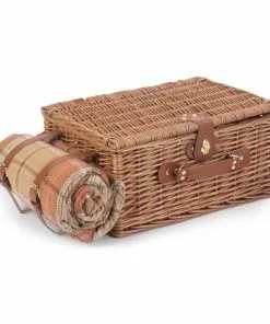 Willow Direct Tartan Picnic Hamper For 2 Autumn Red