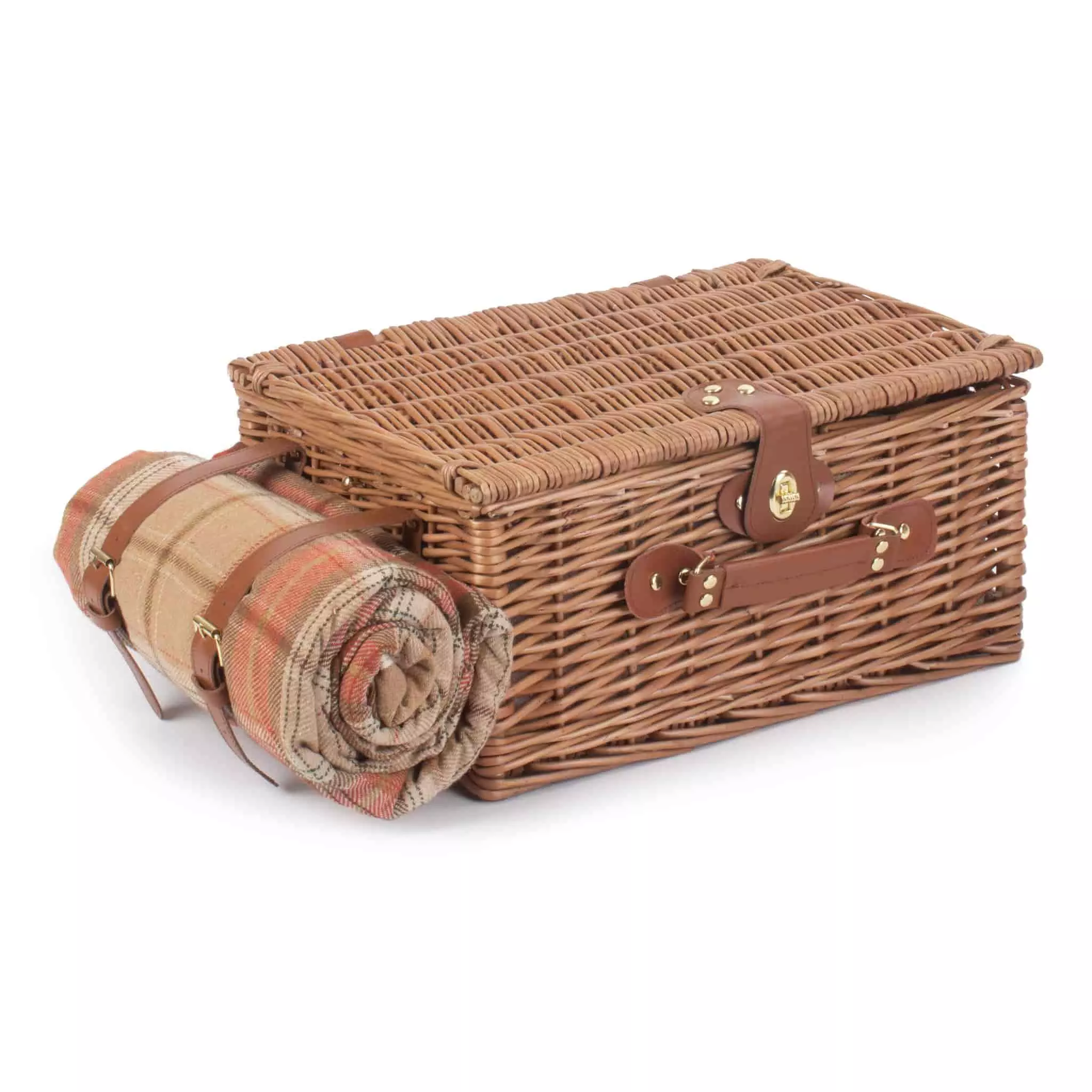 Willow Direct Tartan Picnic Hamper For 2 Autumn Red 4 Willow Direct Tartan Picnic Hamper For 2 Autumn Red