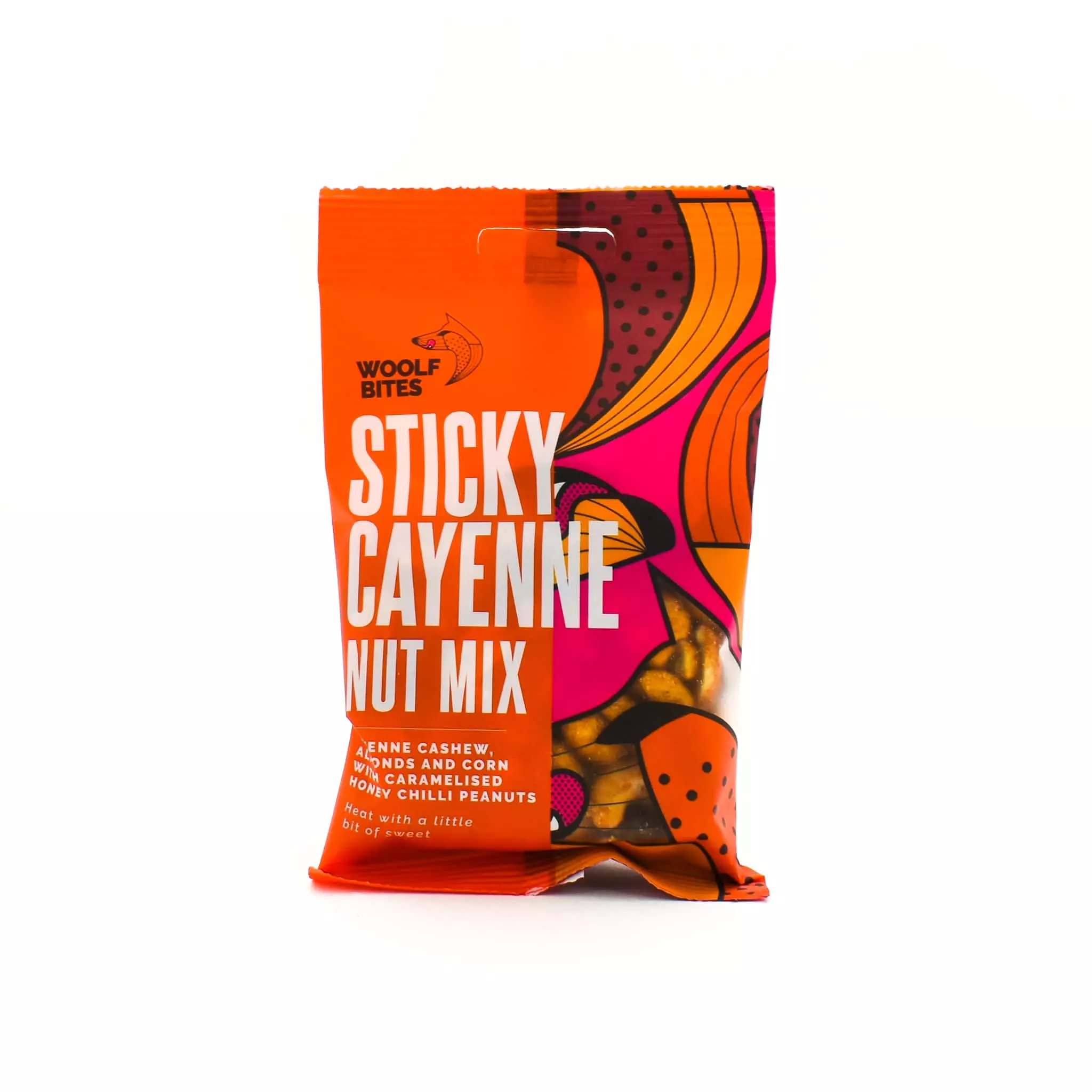 Ingredients The Woolf's Kitchen Sticky Cayenne Nut Mix 80g 3 Ingredients The Woolf's Kitchen Sticky Cayenne Nut Mix 80g