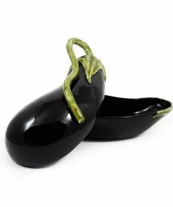 Bordallo Pinheiro Aubergine Dish 28cm Tableware