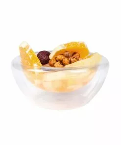 Portuguese Tableware Small Double Wall Glass Bowl X 6 120ml Tableware