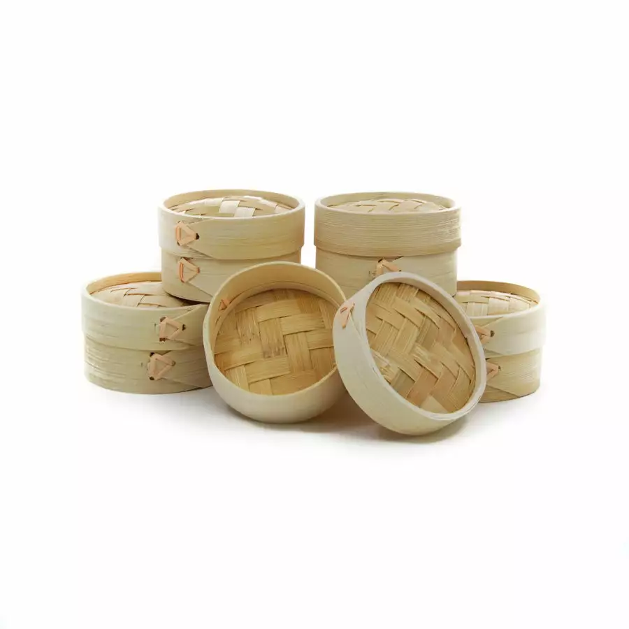 First Pack Tableware Mini Bamboo Steamers 3 First Pack Tableware Mini Bamboo Steamers