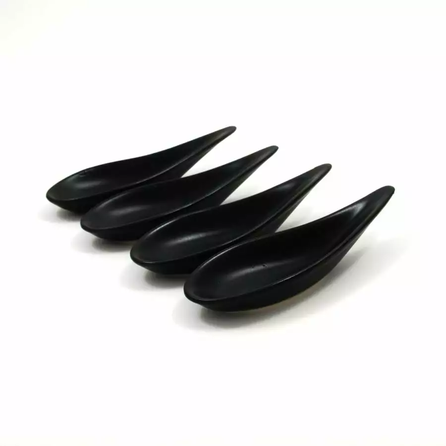 Kiji Stoneware & Ceramics Tableware White Porcelain Curved Canape Spoon X 12 5 Kiji Stoneware & Ceramics Tableware White Porcelain Curved Canape Spoon X 12