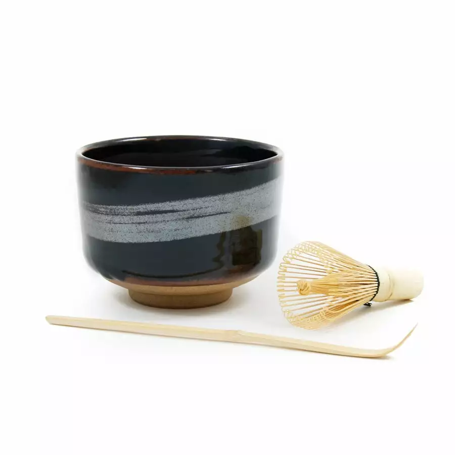 Kiji Stoneware & Ceramics Black Glaze Matcha Bowl Set Tableware 4 Kiji Stoneware & Ceramics Black Glaze Matcha Bowl Set Tableware