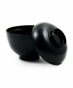 Kiji Stoneware & Ceramics Tableware Black Miso Soup Bowl
