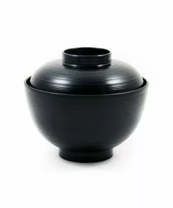 Kiji Stoneware & Ceramics Tableware Black Miso Soup Bowl