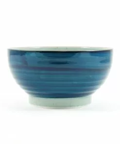 Kiji Stoneware & Ceramics Blue Glaze Ramen & Noodle Bowl